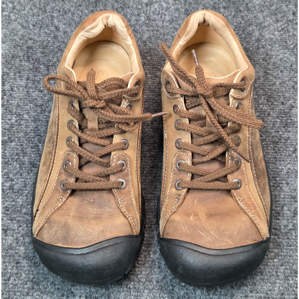 Keen Presidio Womens 9 Brown Leather Walking Shoes Lace Up Oxford